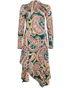 Etro Midi Dress Viscose, Elastane - White