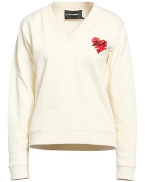 KARL LAGERFELD Ivory Sweatshirt Organic Cotton - Natural