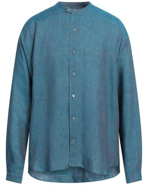 Giorgio Armani Shirt Linen - Blue