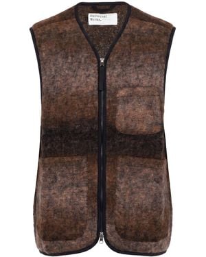 Universal Works Vest Wool, Recycled Polyester - Brown