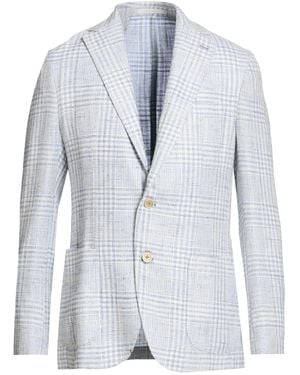 Eleventy Platinum Blazer Viscose, Wool, Linen - Blue