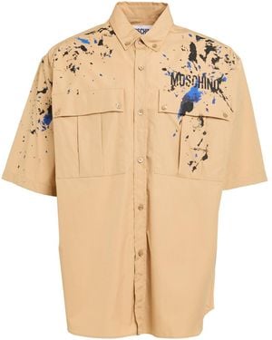 Moschino Short-Sleeved Shirt With Print - Natural