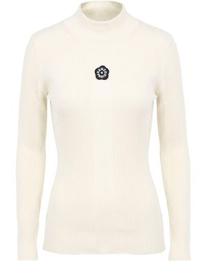 KENZO Rollkragenpullover - Weiß