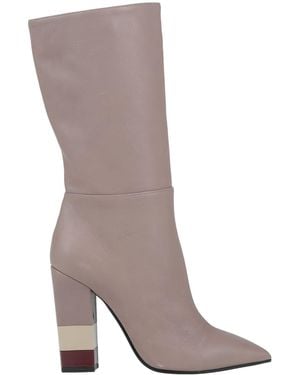 Pollini Taupe Boot Soft Leather - Brown