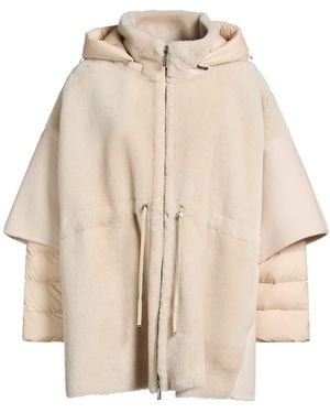 Moorer Cape Ovine Leather, Wool, Cashmere, Polyurethane, Polyamide - Natural