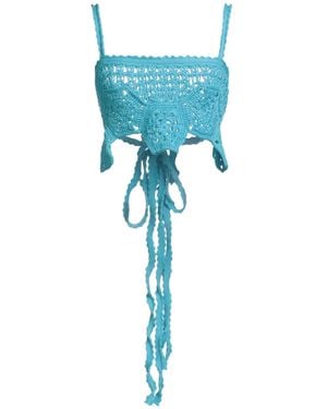 Alanui Azure Top Cotton - Blue