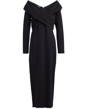 Emporio Armani Maxi Dress Viscose, Polyamide, Elastane - Black