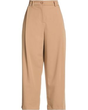 Imperial Camel Pants Polyester, Viscose, Elastane - Natural