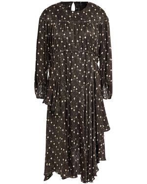 High Midi Dress Rayon, Silk - Black