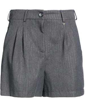 Rebel Queen Shorts & Bermuda Shorts Polyester, Viscose - Grey