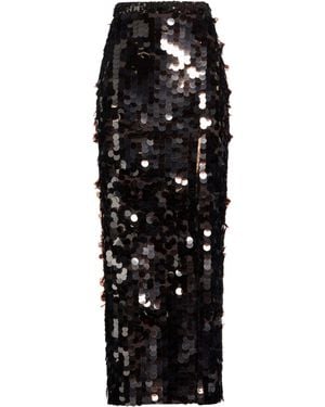 P.A.R.O.S.H. Dark Maxi Skirt Polyamide, Elastane - Black