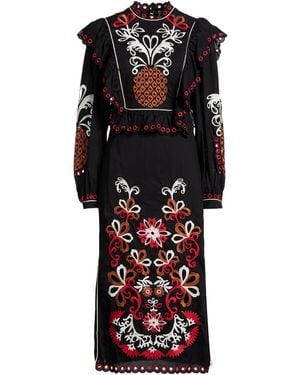 FARM Rio Midi-Kleid - Schwarz