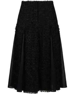 DES_PHEMMES Midi Skirt Viscose, Polyester, Cotton - Black