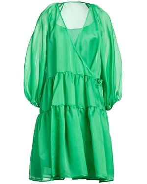 Cecilie Bahnsen Midi Dress Silk - Green