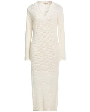 Agnona Midi Dress Cotton, Cashmere - White