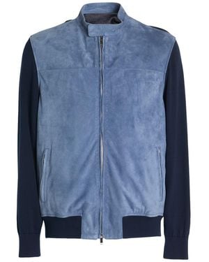 LAVIN Jacket Leather - Blue