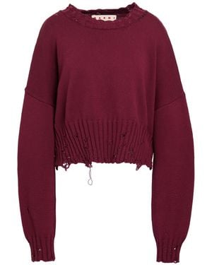 Marni Burgundy Jumper Cotton - Red