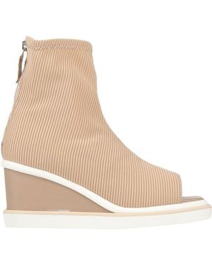 Patrizia Bonfanti Sand Ankle Boots Textile Fibres - Natural