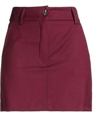 Dixie Burgundy Shorts & Bermuda Shorts Polyester, Viscose, Elastane - Red