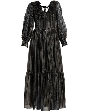 Frankie Morello Maxi-Kleid - Schwarz
