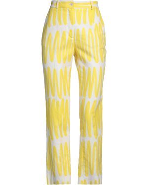 Kiton Pants Cotton, Silk - Yellow