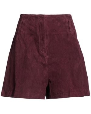 Frankie Shop Shorts & Bermuda Shorts Ovine Leather - Purple