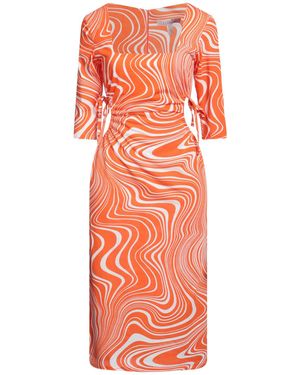 Liquorish Midi Dress - Orange