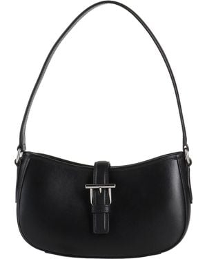 McQueen Shoulder Bag Leather - Black