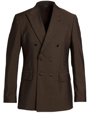 Reveres 1949 Military Blazer Virgin Wool, Mohair Wool - Brown