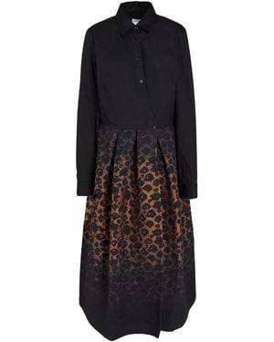 Sara Roka Midi Dress Cotton, Polyester, Polyamide - Black