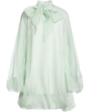 Genny Mini Dress Silk - Green