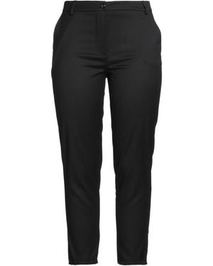 White Wise Pants Polyester, Viscose, Elastane - Black