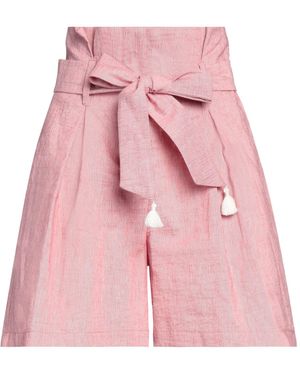 NANÀ ITALIAN HEART Brick Shorts & Bermuda Shorts Polyester, Cotton, Linen - Pink