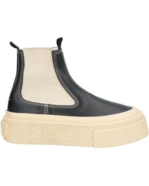 MM6 by Maison Margiela Ankle Boots Leather, Textile Fibres - Blue
