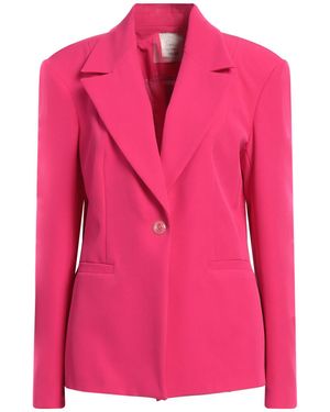 Yes-Zee Fuchsia Blazer Polyester, Elastane - Pink