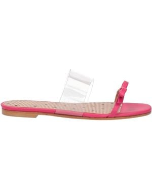 Red(V) Sandals Leather, Pvc - Pink