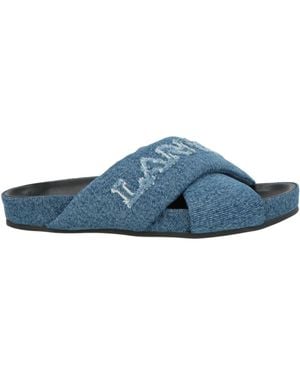 Lanvin Sandals Textile Fibres - Blue