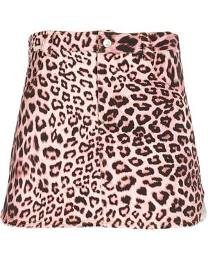 A PAPER KID Denim Skirts - Red