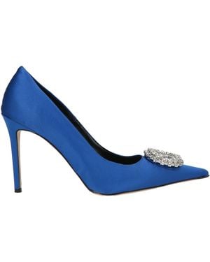 Rebel Queen Court Shoes Textile Fibres - Blue