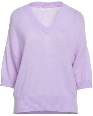 Majestic Filatures Jumper Merino Wool, Cashmere, Silk - Purple