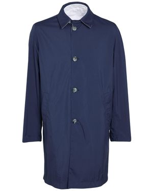 Fedeli Overcoat & Trench Coat Polyester - Blue