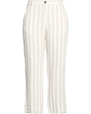 Massimo Alba Pants Linen - White