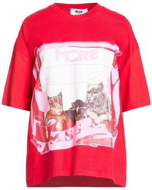 MSGM T-Shirts - Red