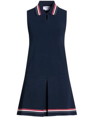 Thom Browne Mini Dress Viscose, Polyester, Polyamide, Elastane - Blue