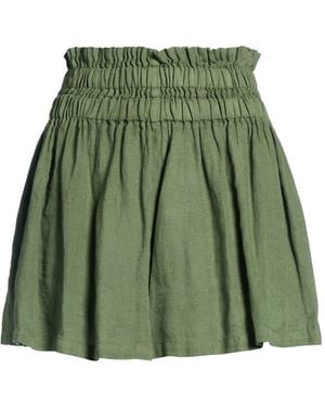 120% Lino Military Shorts & Bermuda Shorts Linen - Green