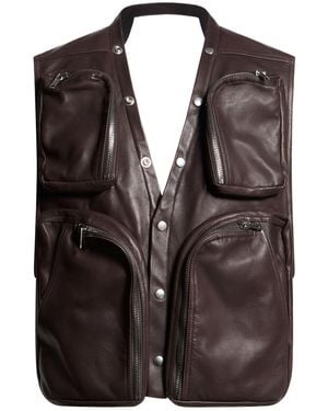 Rick Owens Vest Lambskin - Brown
