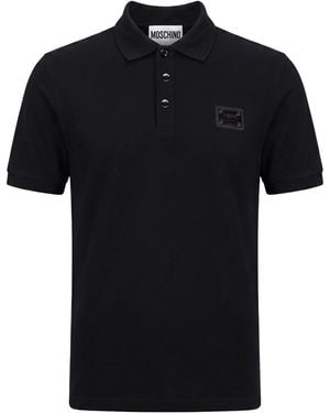 Moschino Polo Shirt Cotton, Elastane - Black