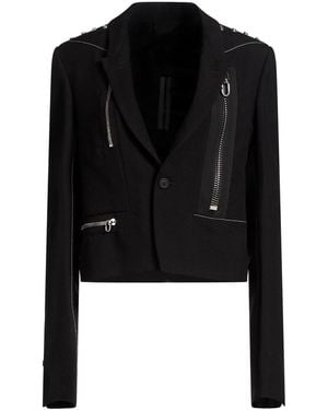 Rick Owens Jacket Virgin Wool - Black