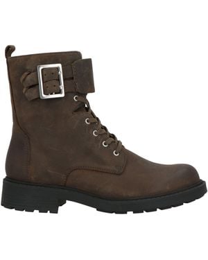 Clarks Military Ankle Boots Leather - Brown