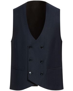 Manuel Ritz Tailored Vest Polyester, Viscose, Elastane - Blue